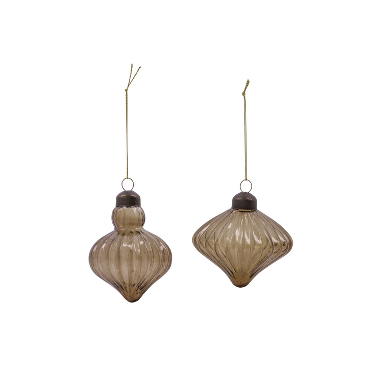 Fluted Ornament Set of 2