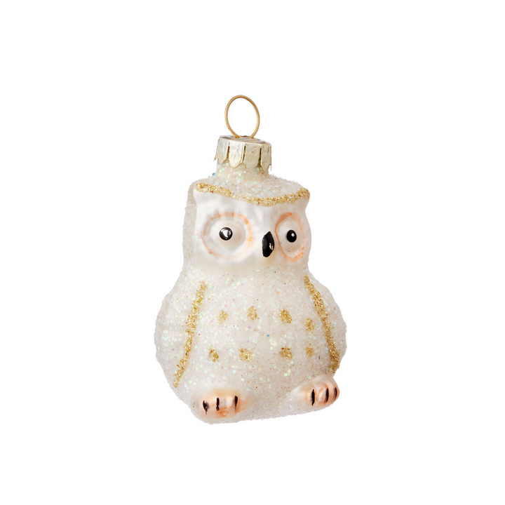 Xmas Ornament Owl White